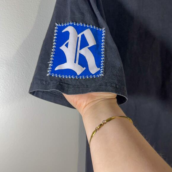 STUD Clothing “RAISE DNGR” Winged Skeleton T-Shirt | Gothic Patch Graphic Tee (S - Picture 3 of 7